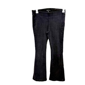 INC International Concepts Womens Black Flare Pull on Denim Jeans Size 6